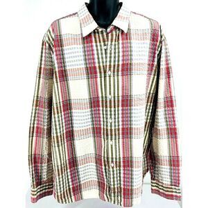 Wallace & Barnes Cotton Plaid Classic Fit Mens Size XXL J Crew